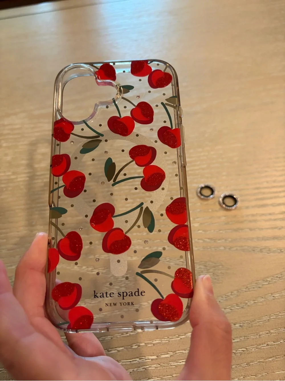 kate spade Cherry Print Protective Case - Red & Green